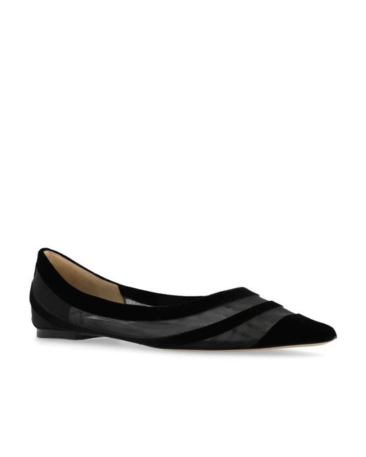 Jimmy Choo Black Love Ballet Flats