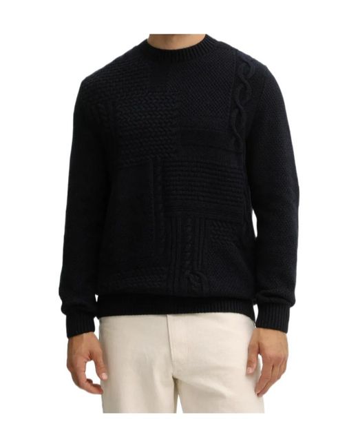 Barbour Black Casey Cable-Knit Sweater for men