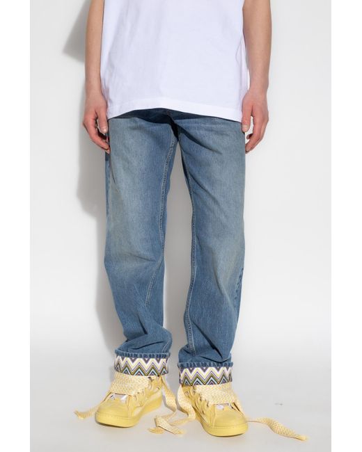 Missoni Blue Straight Leg Jeans for men
