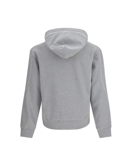Givenchy Gray Couture Seam Logo Hoodie for men