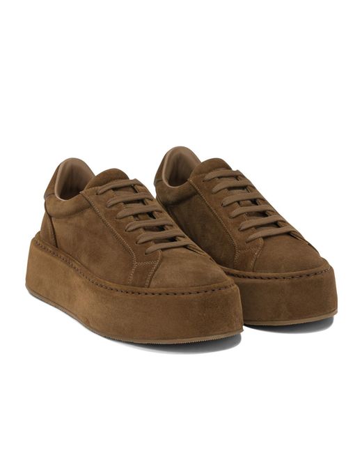 Casadei Brown Lace-Up Sneakers