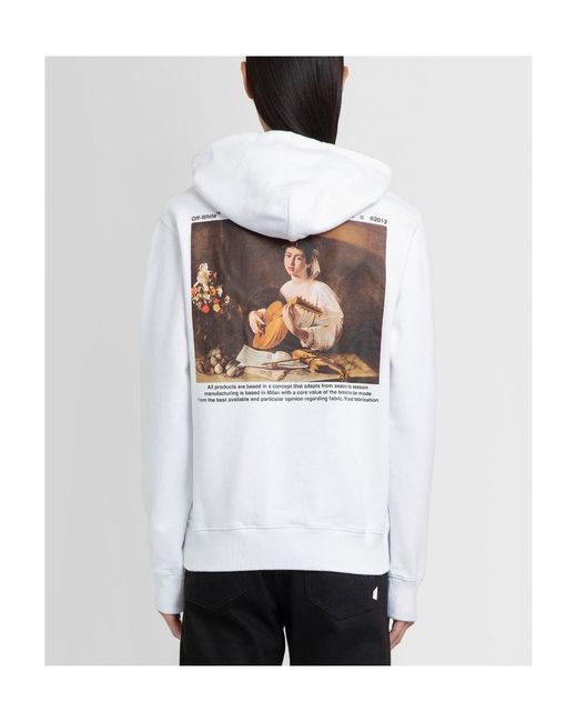 Off-White c/o Virgil Abloh White Caravaggio Printed Hoodie for men