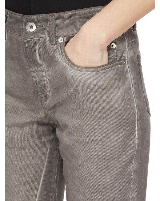 Rick Owens Gray Belt-Loop Jeans