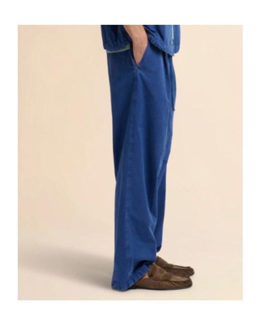 Marni Blue Cotton Wide-Leg Trousers for men