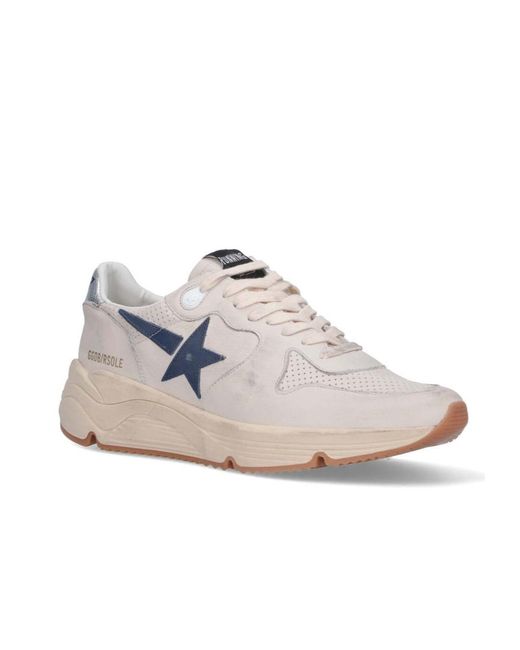 Golden Goose Deluxe Brand White Running Sole Lace-Up Sneakers for men