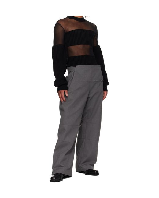 Jean Paul Gaultier Black Cropped Sweater for men