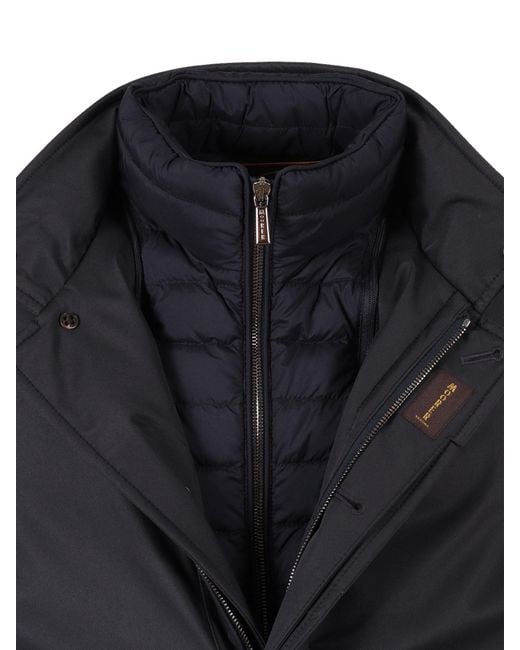 Moorer Blue Quilted Padded Jacket for men