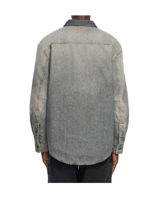 Off-White c/o Virgil Abloh Gray Bookish Zip-Up Denim Jacket for men