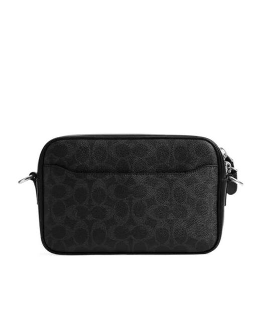 COACH Black Charter Pattern Strap Tote Bag for men