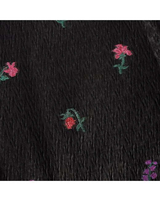 RED Valentino Black Translucent Bow-Tie Blouse
