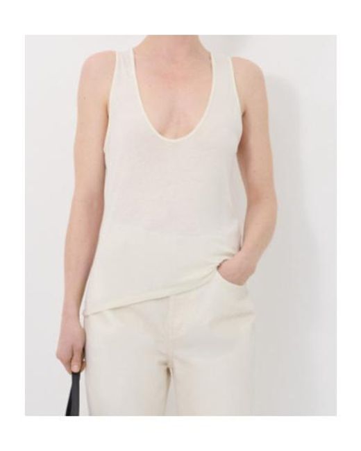 Loulou de Saison White Scoop Neck Tank Top