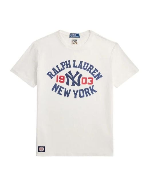 Polo Ralph Lauren White Printed T-Shirt for men