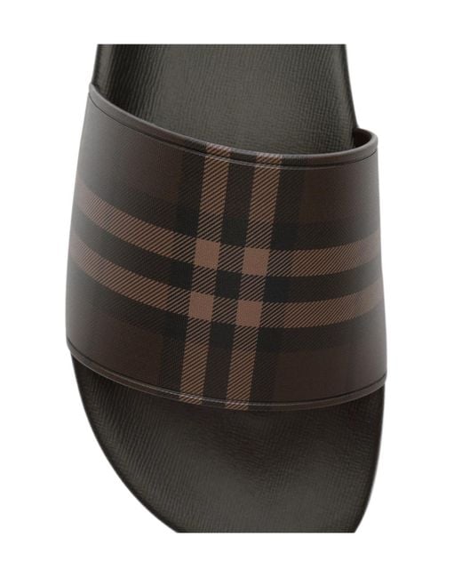 Burberry Multicolor Check Slides for men