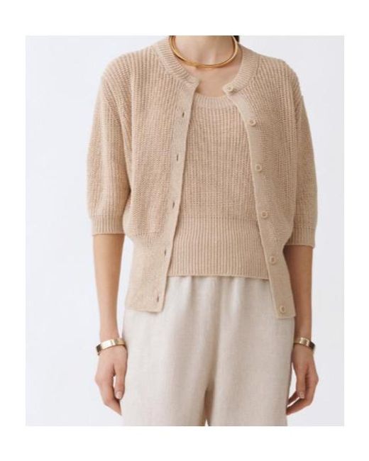 Fabiana Filippi Natural Crew Neck Cardigan