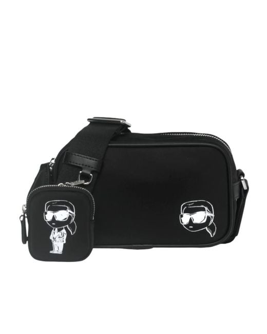 Karl Lagerfeld Black Ikon Cross Body Bag