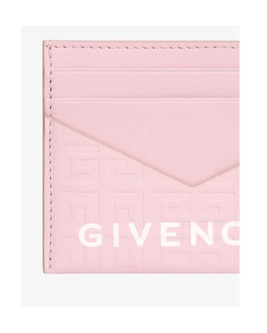 Givenchy Pink G Cut Card Holder