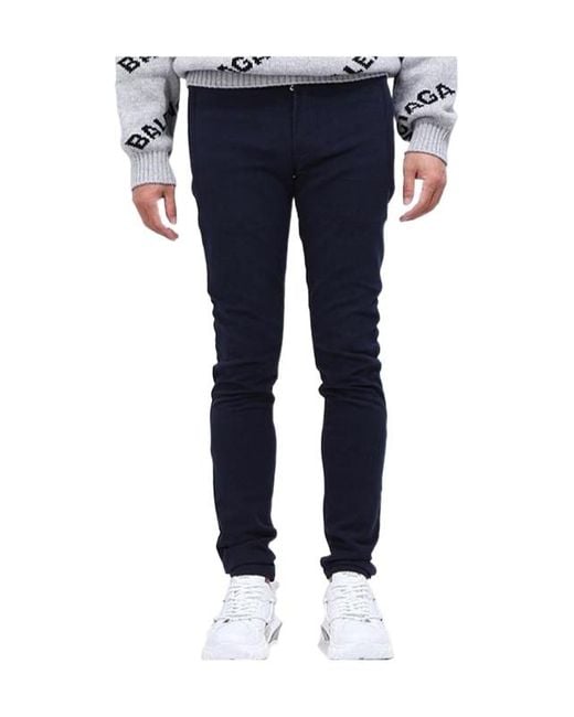 Balmain Blue Belt Loops Jeans for men