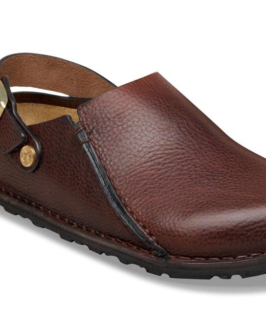 Birkenstock Brown Lutry Buckle-Strap Mules