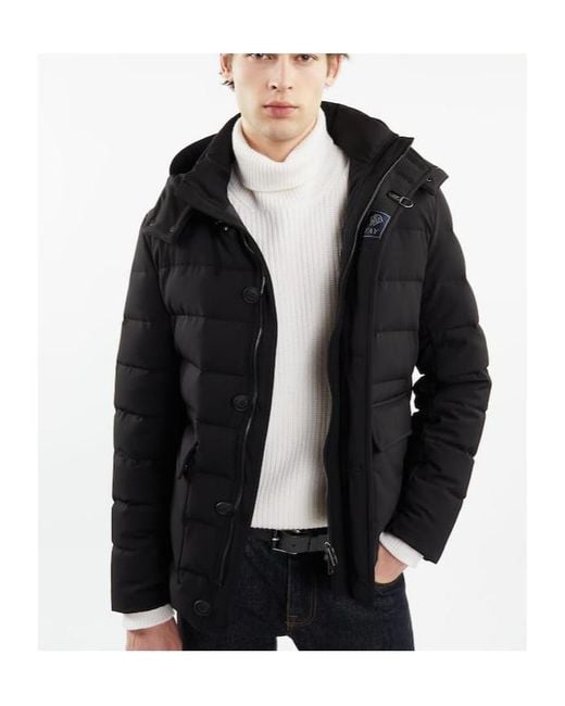 Fay Black Hooded Puffer Jacket for men