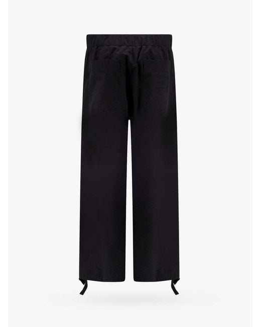 Versace Black Drawstring Waistband Trousers for men