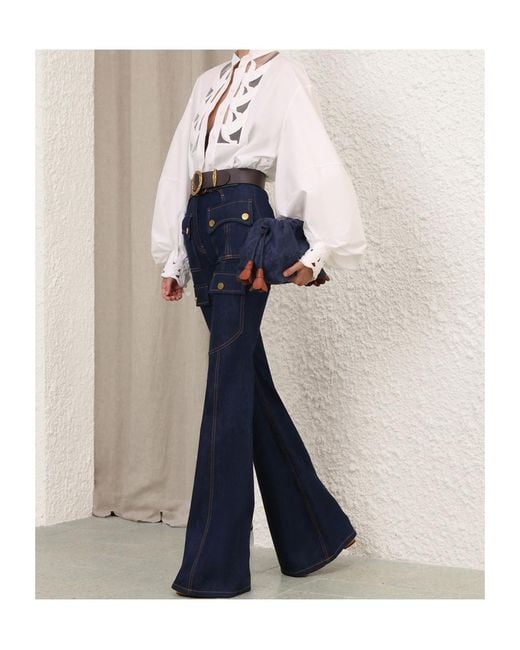 Zimmermann White Luna Applique Blouse