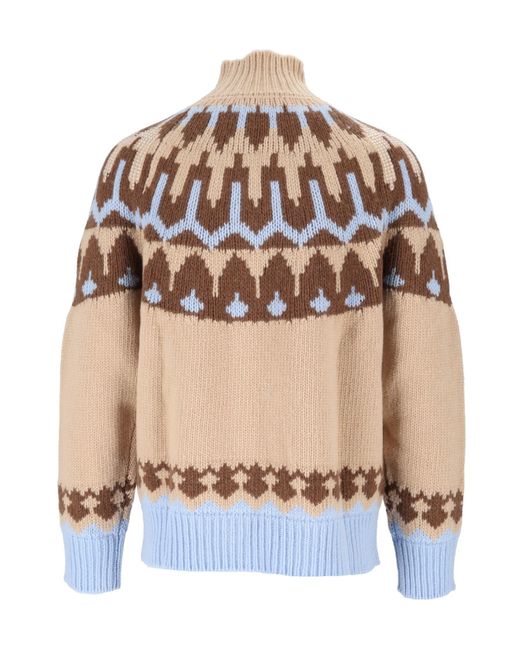 ERMANNO FIRENZE Multicolor Patterned Knit Sweater