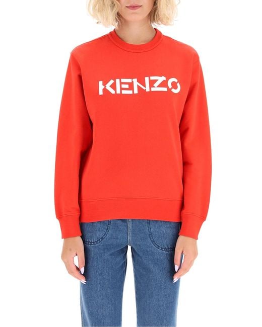 KENZO Red Logo-Print Sweatshirt