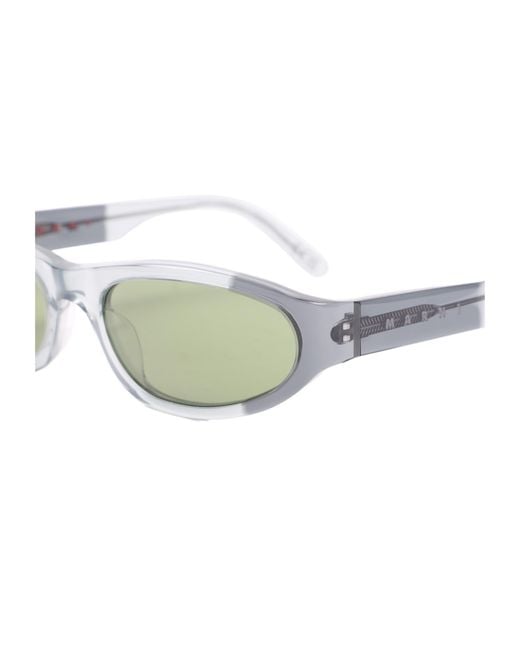 Marni White Geometric Sunglasses for men
