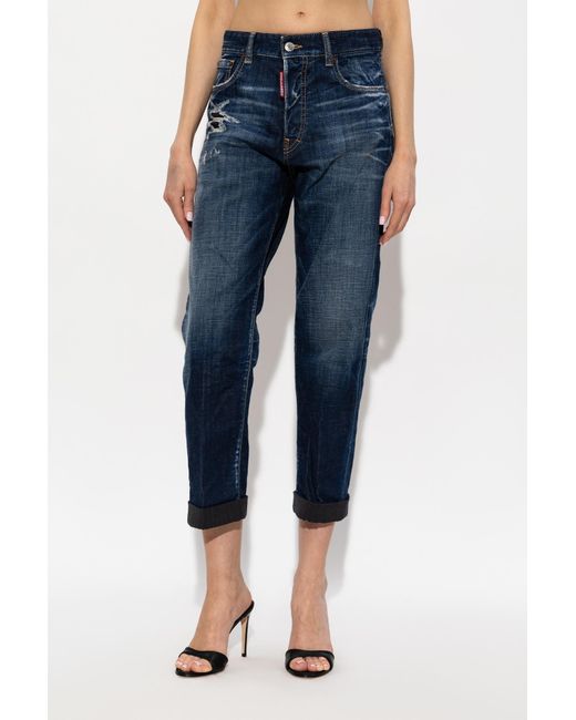 DSquared² Blue Tomboy Distressed Jeans