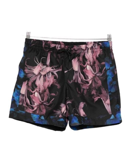 Dries Van Noten Blue Drawstring Swimming Trunks for men