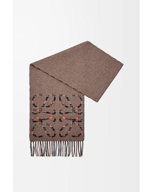 Loewe Brown Anagram Scarf