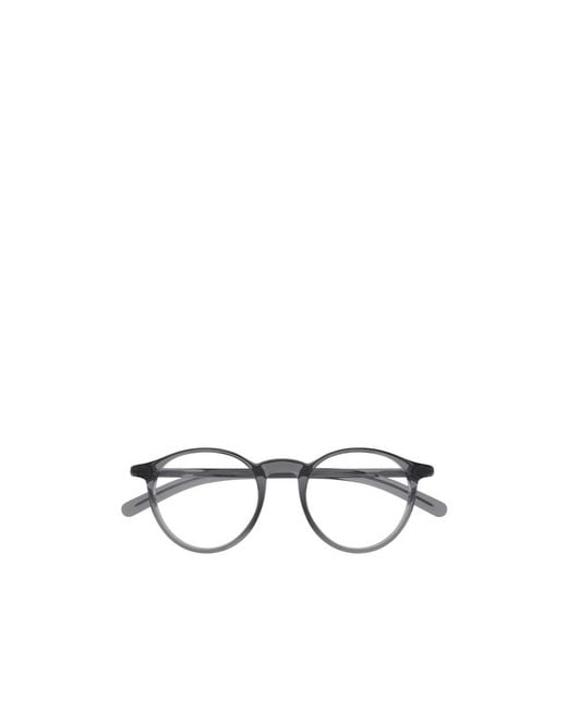 Montblanc White Eyewear Oval Frame Glasses for men