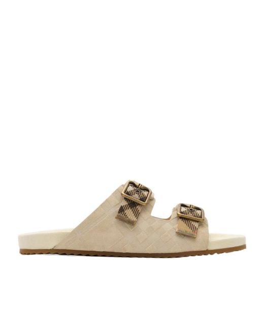 Burberry Multicolor Checked Buckled Sandals for men