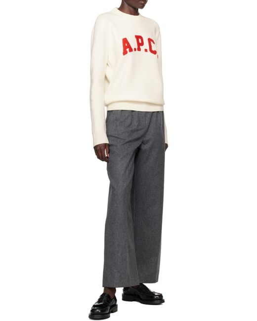 A.P.C. Gray Pleated Trousers