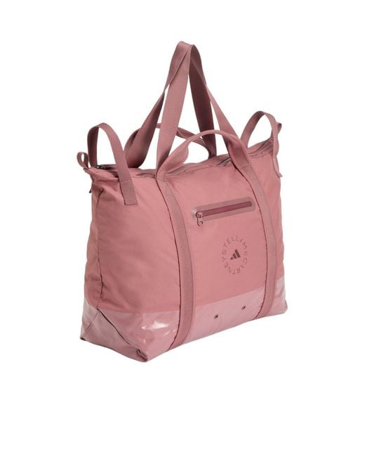 Adidas By Stella McCartney Pink Logo-Print Tote Bag
