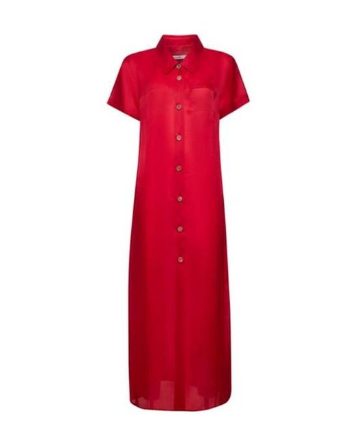 Khaite Red Effy Maxi Dress