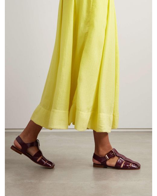 Gabriela Hearst Brown Zoey Flat Sandals