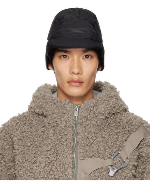 HELIOT EMIL Black Ophitic Reversible Baseball Cap for men