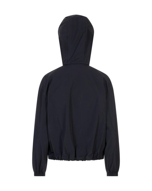 Moschino Blue Zipped Bomber Jacket