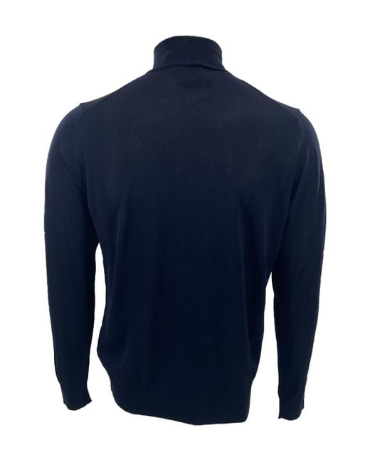 Armani Collezioni Blue Long-Sleeved Sweater for men