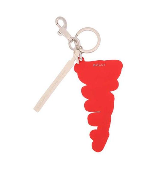 Bally Red Logo Key Chain for men