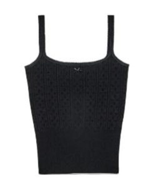 J.W. Anderson Black Jw Anderson Knitted Pointelle Cami Top