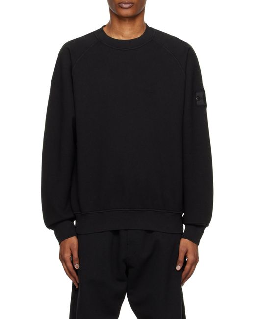 Stone Island Blue Logo-Patch Cotton Jumper for men