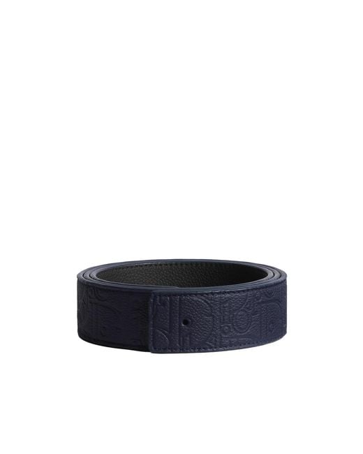 Dior Blue Reversible Belt Strap for men