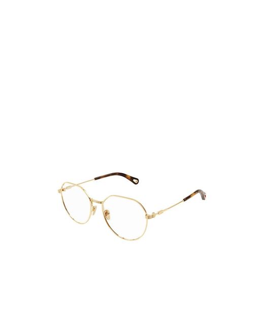 Chloé Metallic Chloé Eyewear Geometric-Frame Glasses