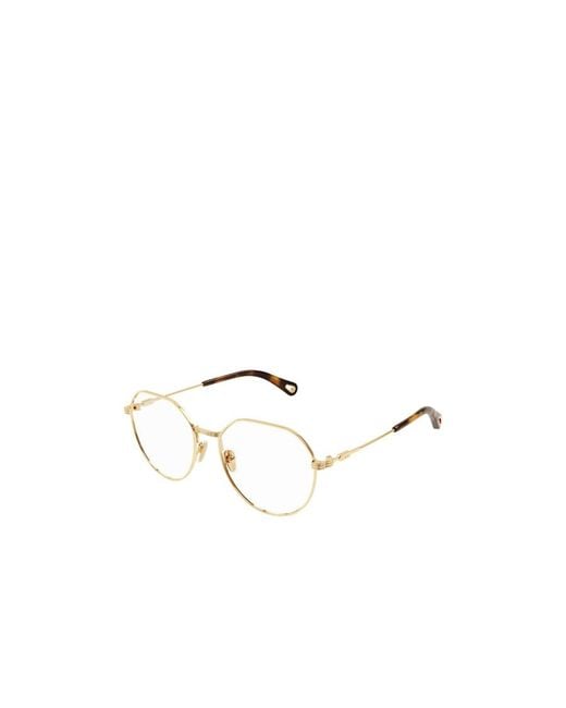 Chloé Metallic Chloé Eyewear Geometric-Frame Glasses