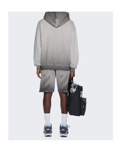 Off-White c/o Virgil Abloh Gray Long Sleeve Hooded Sweatshirt for men