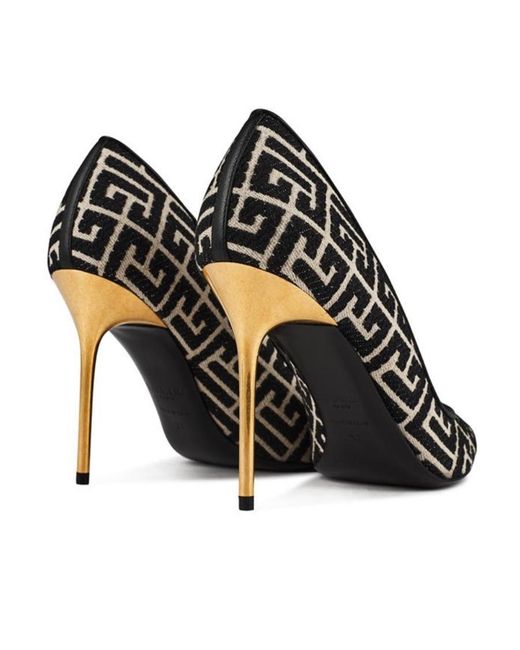 Balmain Black Logo High Heels