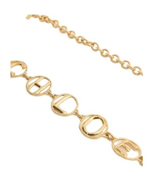 Chloé White Chloé Script Chain Belt