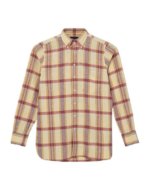 Drake's Natural Long Sleeve Shirt for men